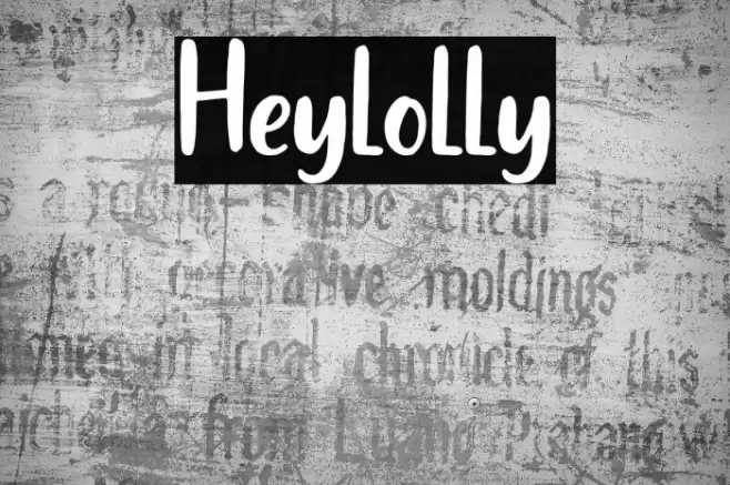 Heylolly Font examples