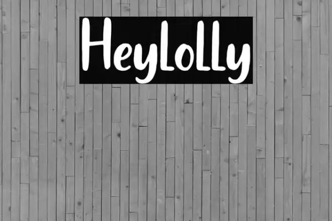Heylolly Font examples