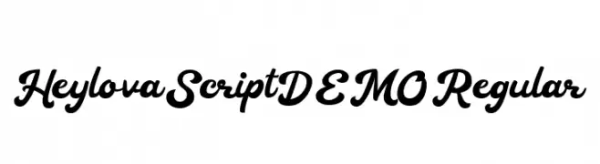 Heylova Script DEMO Regular  les polices de caractères gratuit tlcharger