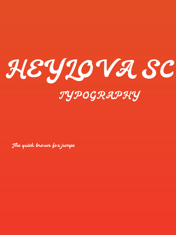 Heylova Script DEMO Regular Poster