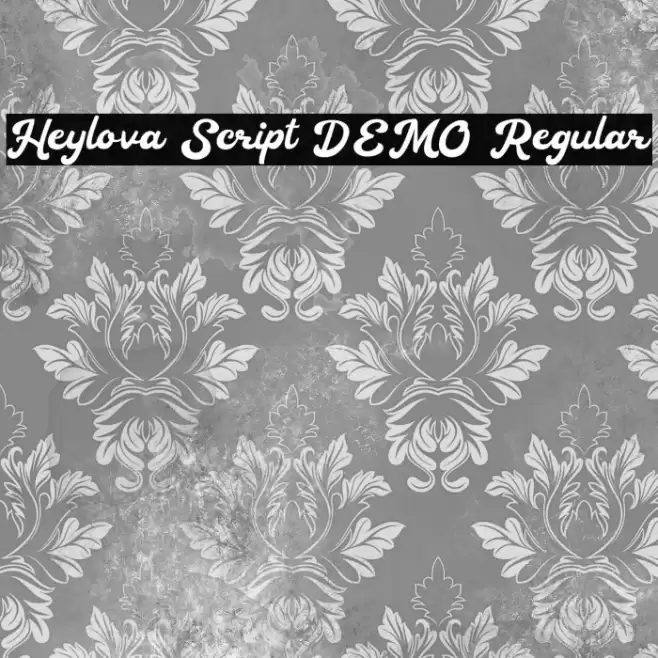 Heylova Script DEMO Regular Font examples