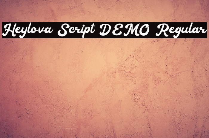Heylova Script DEMO Regular Example 2