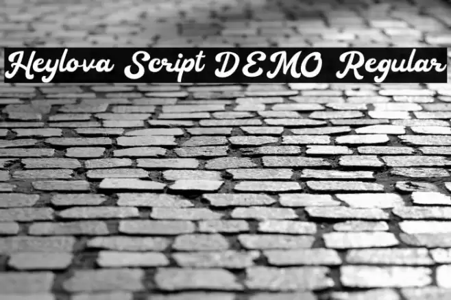 Heylova Script DEMO Regular Font examples