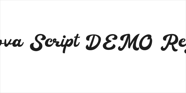 Heylova Script DEMO Regular Logo