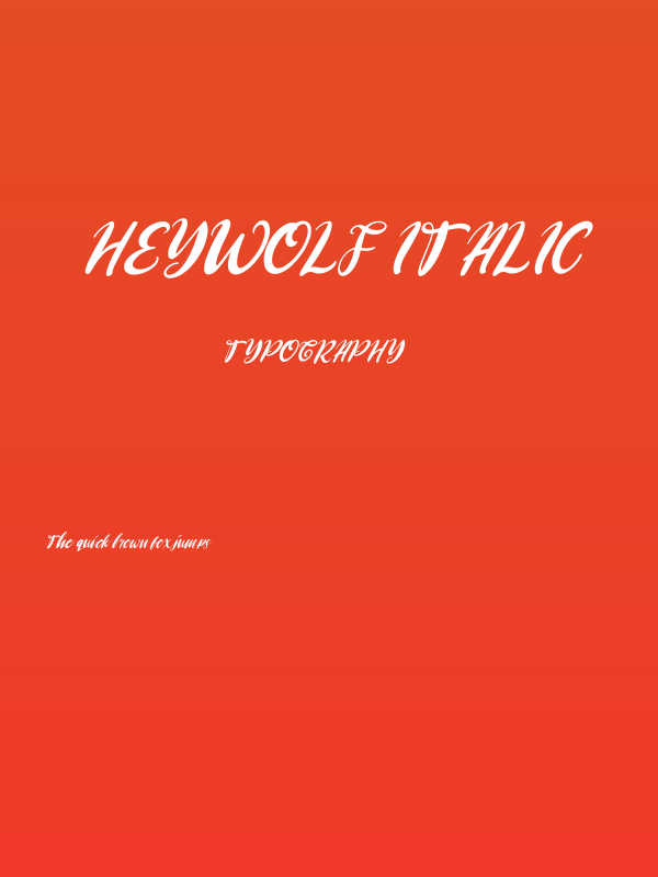 Heywolf Italic Poster