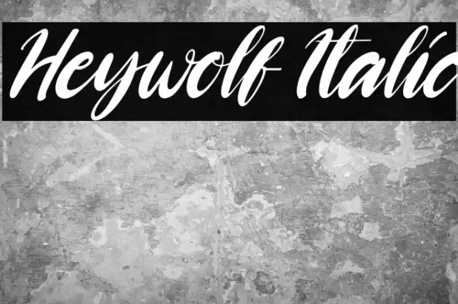Heywolf Italic Font examples