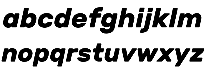 Hezaedrus Bold Italic Font LOWERCASE