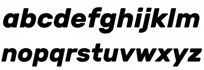 Hezaedrus Bold Italic Fuentes MINÚSCULAS