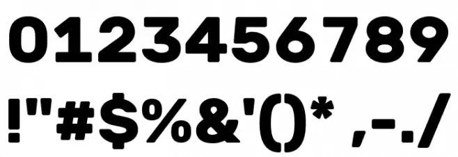 Hezaedrus Bold Font OTHER CHARS