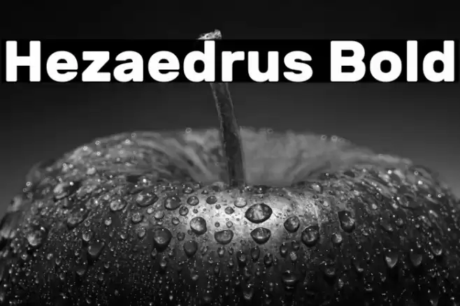 Hezaedrus Bold Font examples
