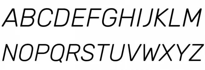 Hezaedrus ExtraLight Italic 字体 大写
