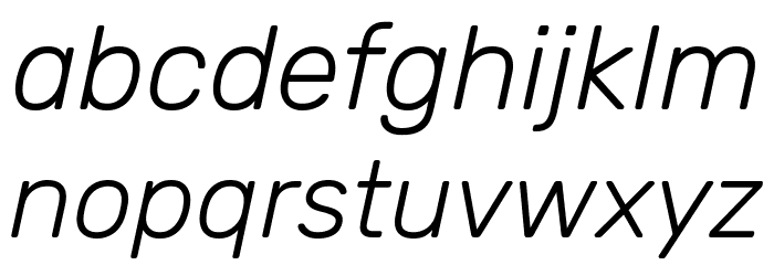 Hezaedrus ExtraLight Italic Font LOWERCASE