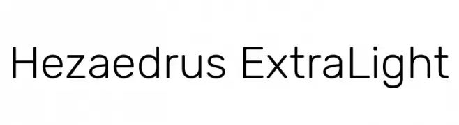 Hezaedrus ExtraLight  تنزيل الخطوط