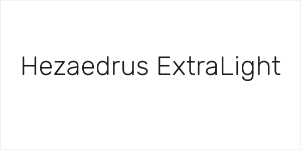 Hezaedrus ExtraLight Logo