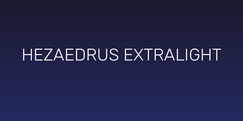 Hezaedrus ExtraLight Social Header