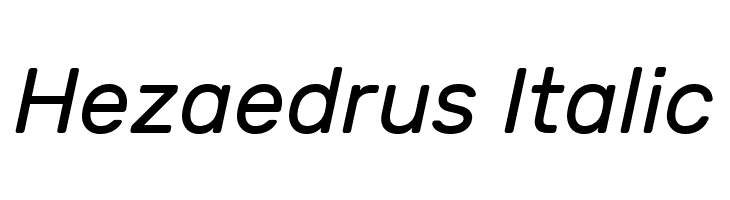 Hezaedrus Italic  免费字体下载