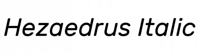 Hezaedrus Italic  免费字体下载