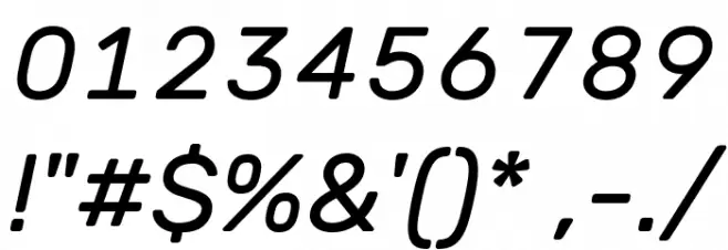 Hezaedrus Italic Font OTHER CHARS