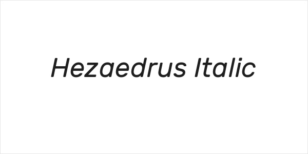 Hezaedrus Italic Logo