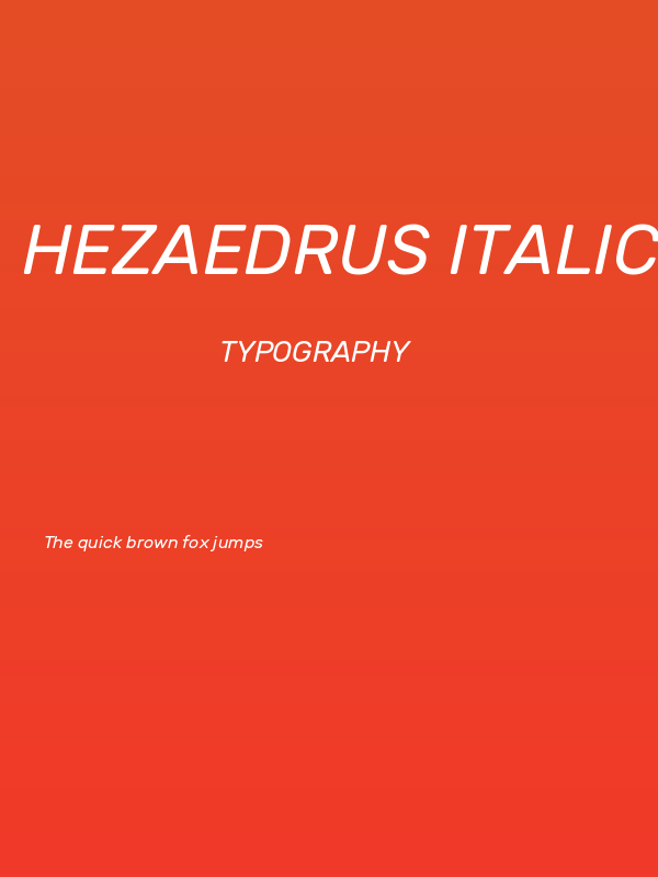 Hezaedrus Italic Poster