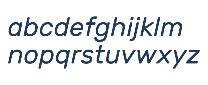 Hezaedrus Italic Lowercase