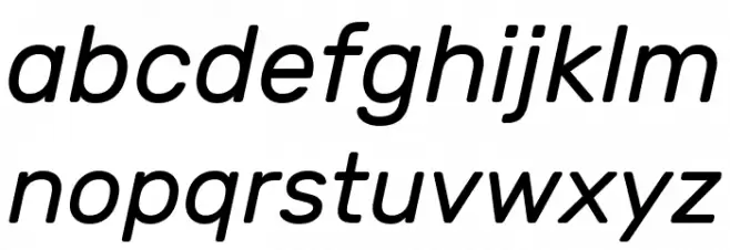 Hezaedrus Italic Caratteri MINUSCOLO