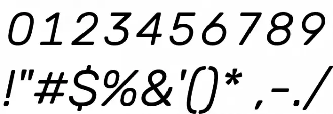 Hezaedrus Light Italic Font OTHER CHARS