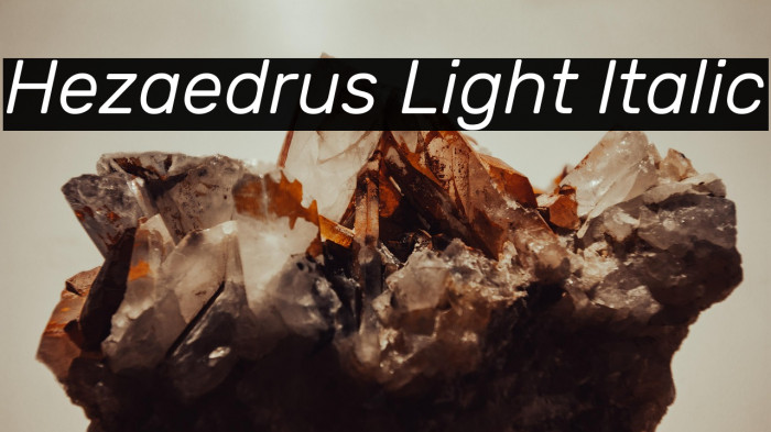 Hezaedrus Light Italic Example 2