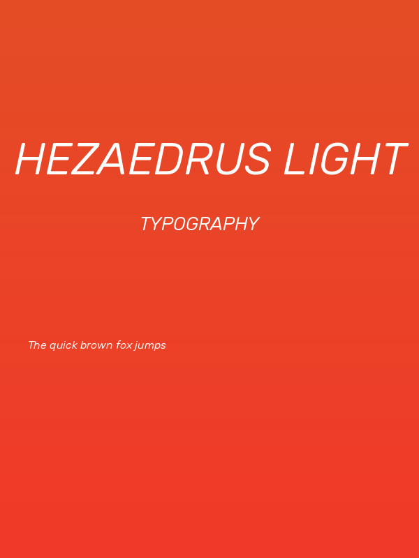 Hezaedrus Light Italic Poster