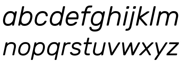 Hezaedrus Light Italic Font LOWERCASE