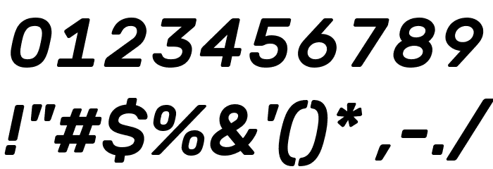 Hezaedrus Medium Italic Font OTHER CHARS