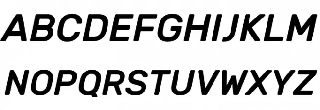 Hezaedrus Medium Italic Font Litere mari