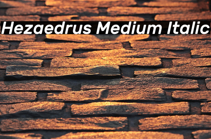 Hezaedrus Medium Italic Example 2
