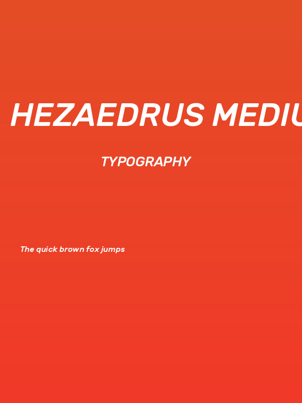 Hezaedrus Medium Italic Poster