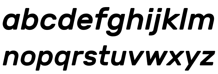 Hezaedrus Medium Italic Font LOWERCASE