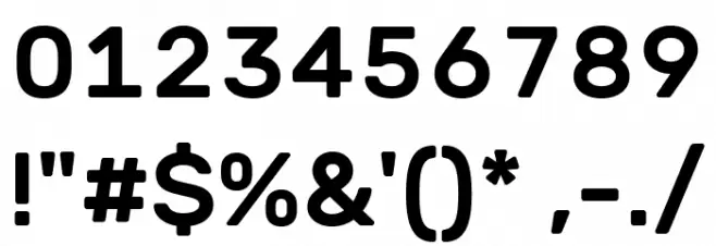 Hezaedrus Medium Font OTHER CHARS