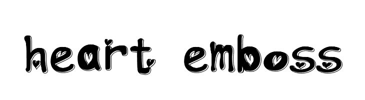 heart emboss Font