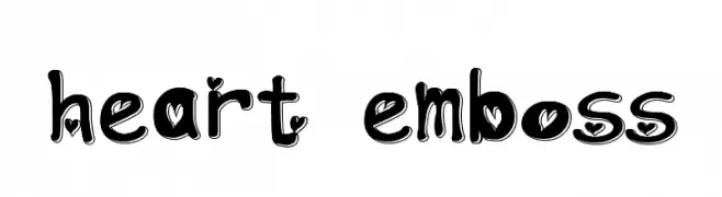 heart emboss  Fuentes Gratis Descargar