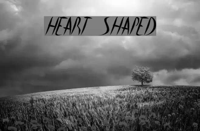 heart shaped Font examples