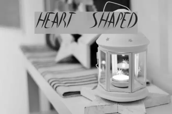 heart shaped Font examples