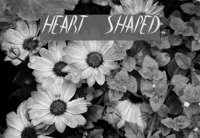 heart shaped Font examples
