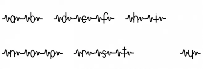 heartbeats Font UPPERCASE