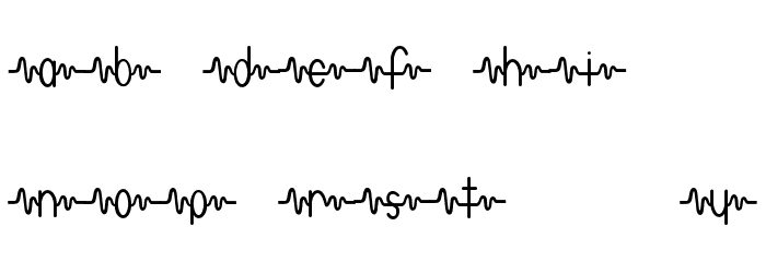 heartbeats フォント 小文字