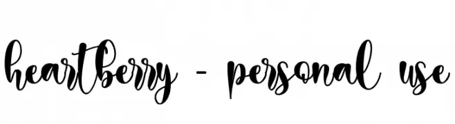 heartberry - personal use  Frei Schriftart Herunterladen