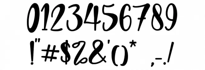 heartberry - personal use Font OTHER CHARS