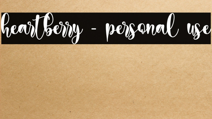 heartberry - personal use Example 1