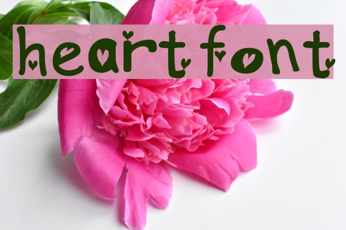 heartfont Fonte examples