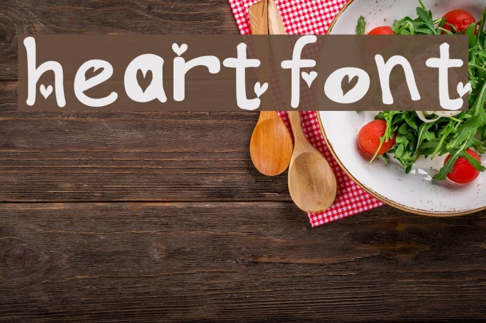heartfont Fonte examples