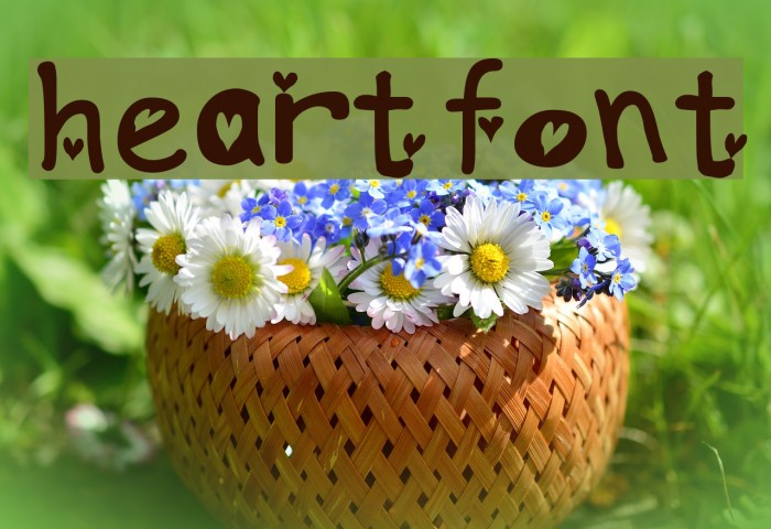 heartfont Fonte examples