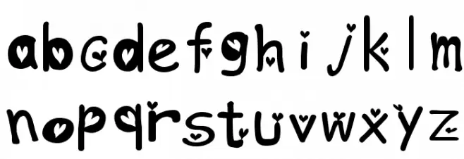 heartfont Caratteri MINUSCOLO